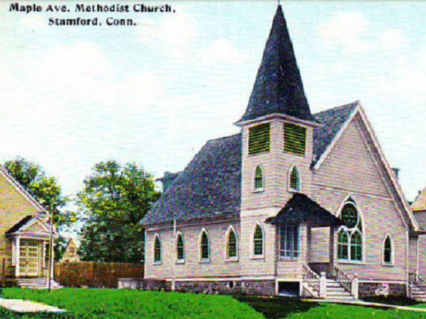 Photo: Maple Avenue Methodist Church, Stamford, Connecticut. Source: Thomas Jay Kemp.