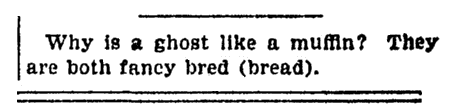 A Halloween joke, Repository newspaper article 22 April 1900