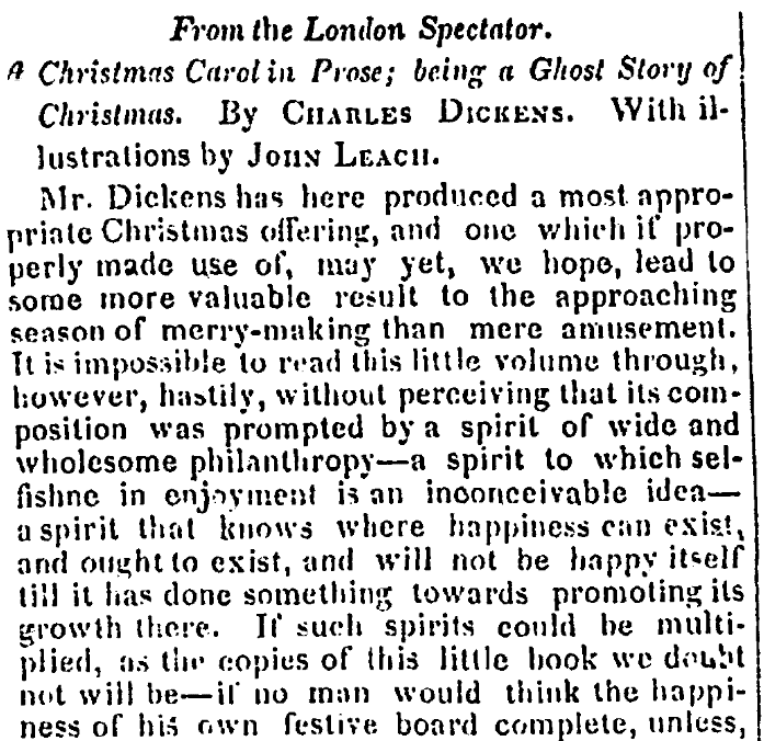 An article about Charles Dickens, Alexandria Gazette newspaper article 26 January 1844