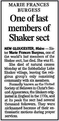 An obituary for Marie Burgess, State newspaper article 20 June 2001