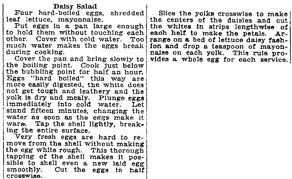 A salad recipe, Patriot (Harrisburg, Pennsylvania), 17 March 1922