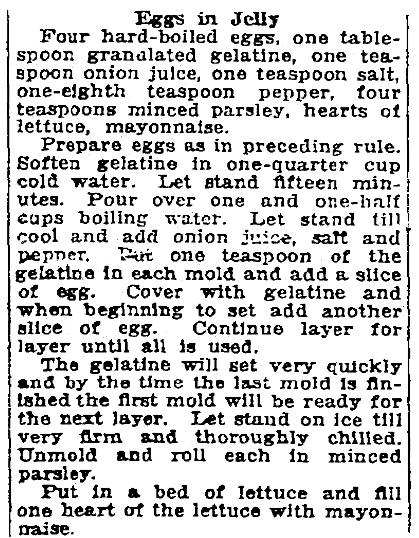 A salad recipe, Patriot (Harrisburg, Pennsylvania), 17 March 1922