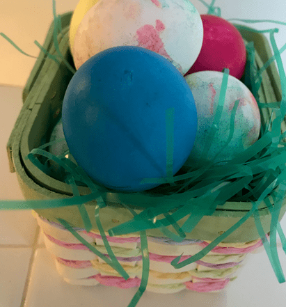 Photo: dyed Easter eggs