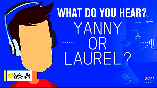 A screenshot of "CBS This Morning" about the Yanny-Laurel challenge