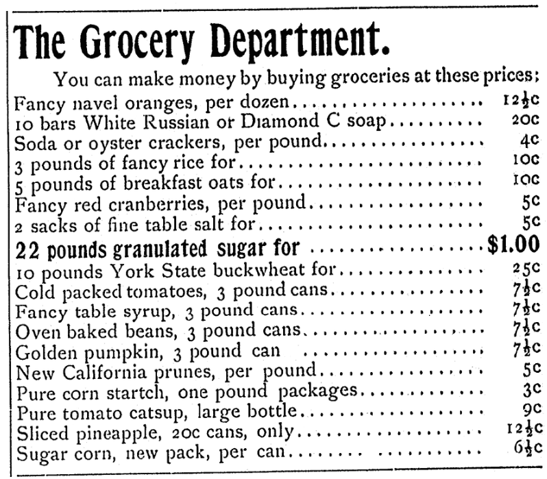 An ad for ketchup, Daily Nonpareil newspaper advertisement 7 January 1900