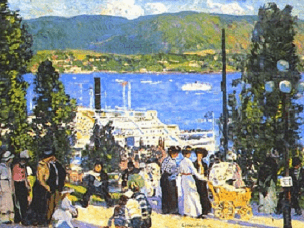 Painting: “The Albany Boat,” by Gifford Beal, 1915