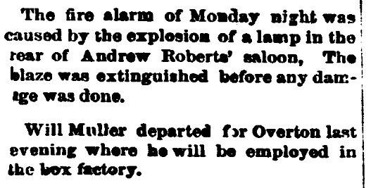 Personal notices, Carson Daily Appeal newspaper article 1 January 1900