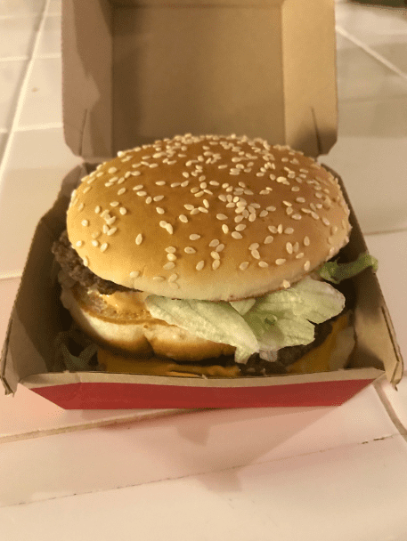 Photo: a Big Mac in its cardboard container