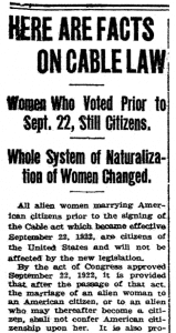 The 1907 Expatriation Act: Did Your Female Ancestor Lose Her American ...