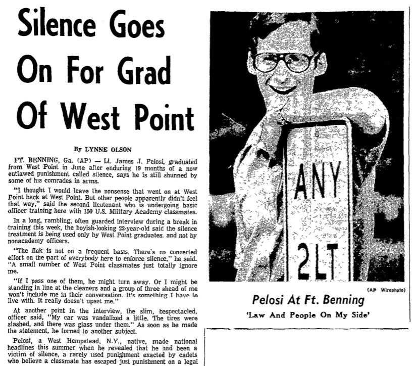 An article about James Pelosi, Durham Morning Herald newspaper article 21 September 197