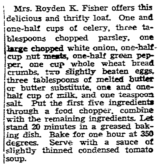 A celery recipe, San Diego Union newspaper article 2 January 1944