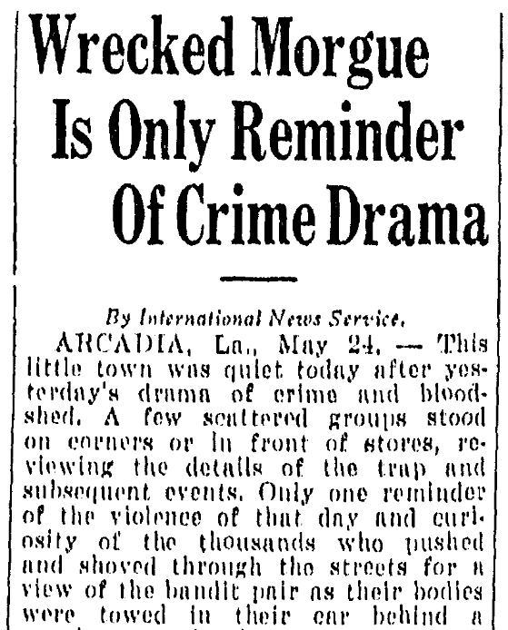 An article about Bonnie and Clyde, Fort Worth Star-Telegram newspaper article 25 May 1934