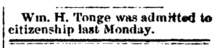 An article about citizenship and naturalization, Arizona Sentinel and Yuma Weekly Examiner newspaper article 22 March 1873