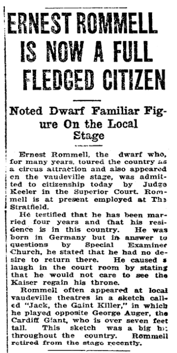 An article about citizenship and naturalization, Bridgeport Evening Farmer newspaper article 5 February 1920