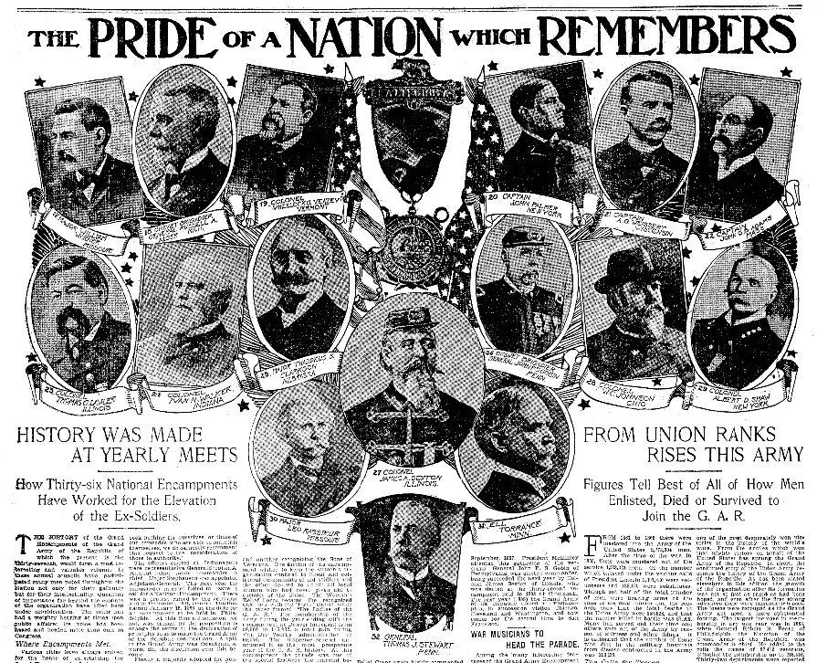 An article about the Grand Army of the Republic, San Francisco Chronicle newspaper article 17 August 1903