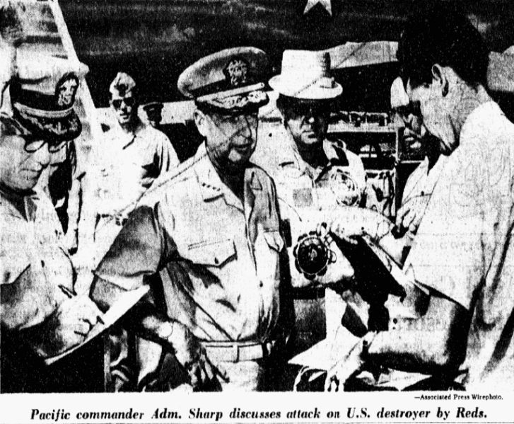 An article abbout the Vietnam War's Gulf of Tonkin Incident, Dallas Morning News newspaper article 3 August 1964