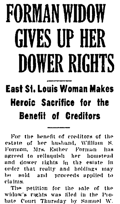 An article about land records, Belleville News Democrat newspaper article 22 September 1921