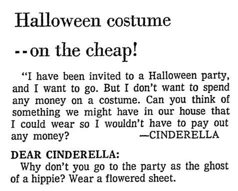 An article about a Halloween costume, Chicago Daily News newspaper article 11 October 1967
