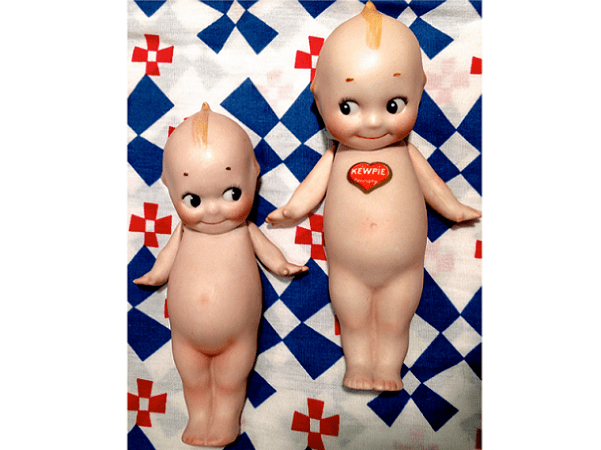 Photo: two German-made Kewpie dolls, c. 1912-1913. Credit: Scottdoesntknow; Wikimedia Commons.