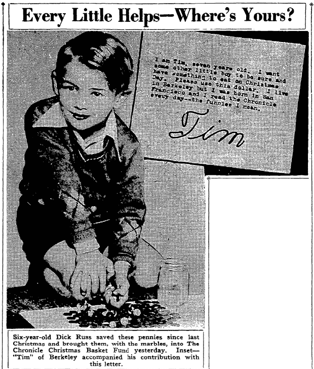 An article about Dick Russ, San Francisco Chronicle newspaper article 19 December 1930