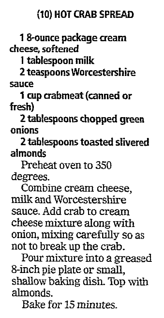 A dip recipe, Las Vegas Review-Journal newspaper article 1 February 2006