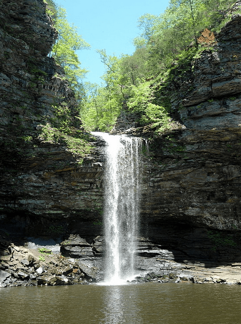 Photo: Cedar Falls at the end of the Cedar Falls Trail at Petit Jean State Park near Morrilton, Arkansas