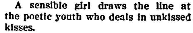 An article about relations between the sexes, Advocate newspaper article 7 November 1924