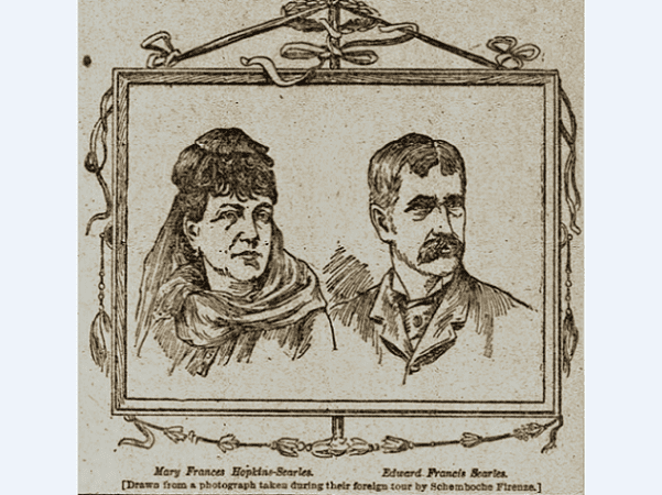 Illustration: Mary and Edward Searles, from the San Francisco Chronicle (San Francisco, California), 25 October 1891.