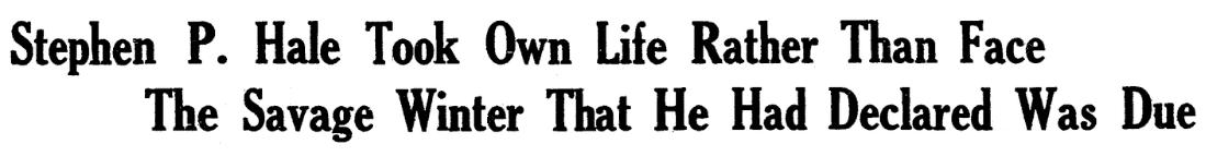 An article about Stephen Hale, Boston Herald newspaper article 26 January 1930