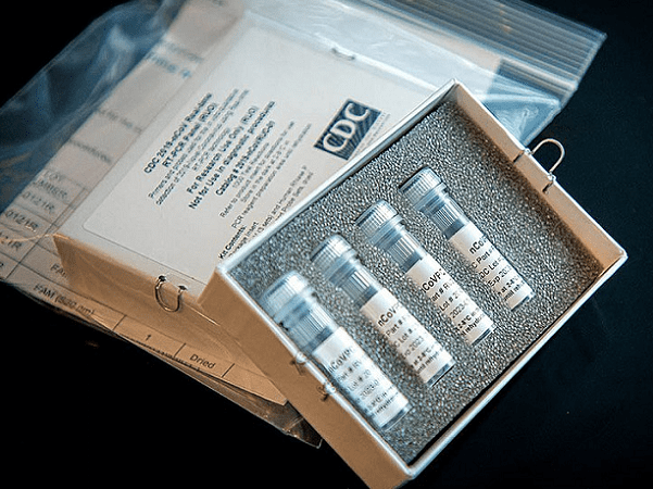 Photo: CDC rRT-PCR test kit for COVID-19. Credit: U.S. Centers for Disease Control; Wikimedia Commons.