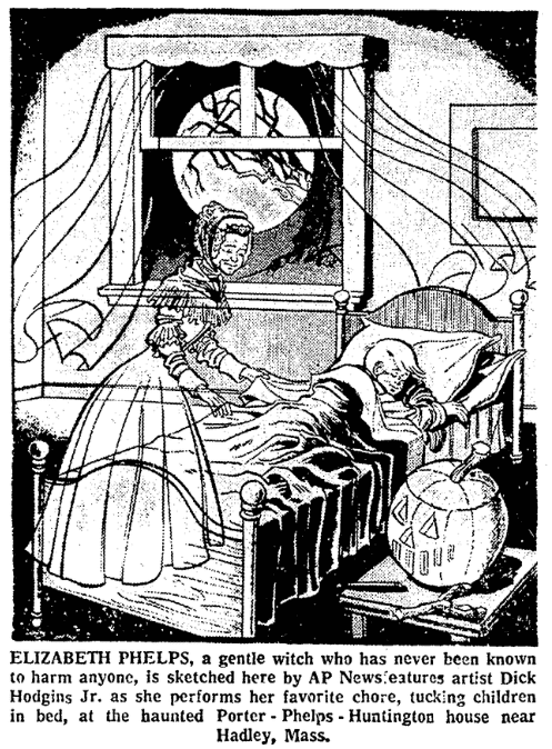 An article about the supposedly haunted Porter-Phelps-Huntington Mansion, Greensboro Daily News newspaper article 26 October 1958