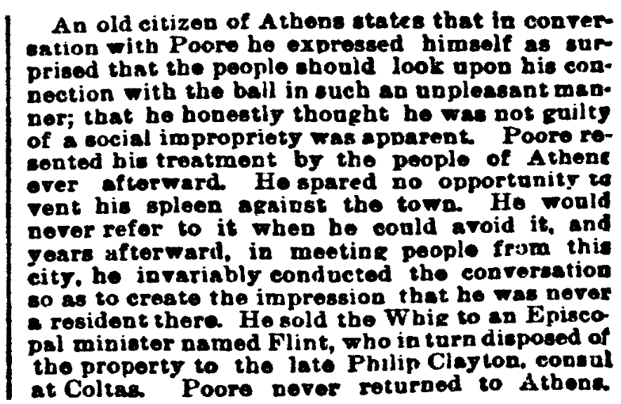 An article about Benjamin Poore, Indianapolis Journal newspaper article 31 May 1887