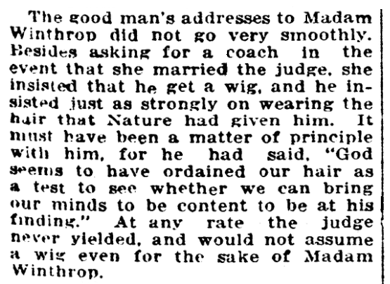 An article about Chief Justice Samuel Sewall, Farmer and Mechanic newspaper article 6 August 1912