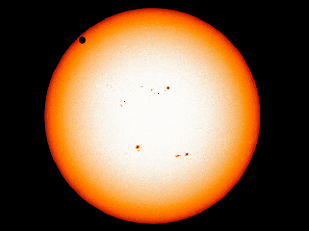Photo: the transit of Venus across the face of the Sun, 5-6 June 2012. Credit: National Aeronautics and Space Administration; Wikimedia Commons.