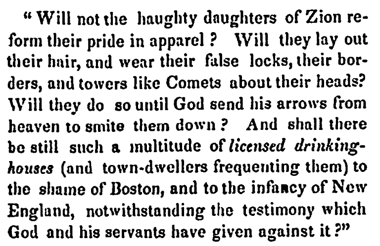 An article about fashion laws, Boston Recorder newspaper article 30 March 184