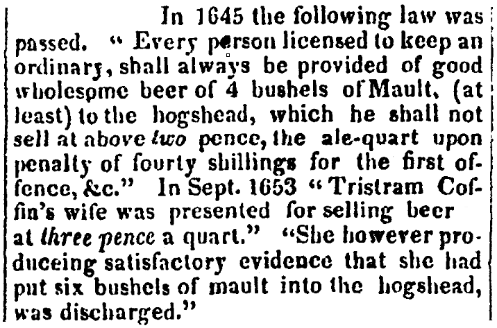 An article about Dionis Coffin, New-Hampshire Statesman newspaper article 22 July 1826 