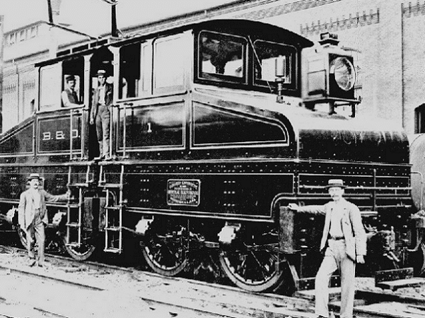 Photo: Baltimore & Ohio electric locomotive, 1895. Credit: Wikimedia Commons.