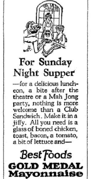 An ad that mentions Mah Jong, Seattle Daily Times newspaper advertisement 24 April 1924