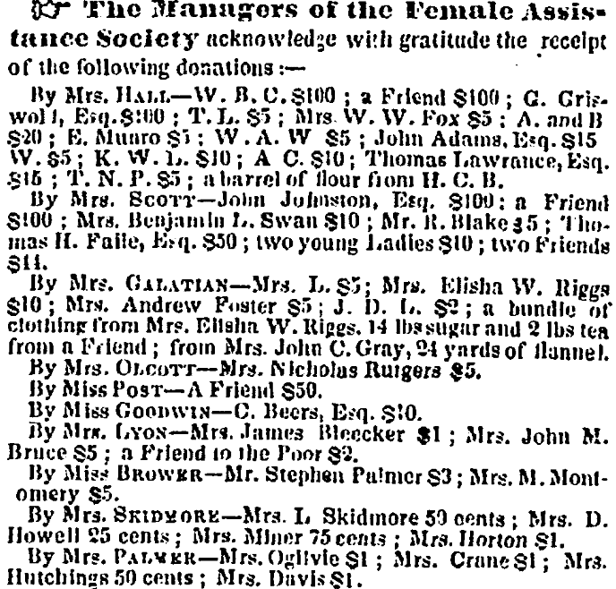 An article about charitable work, Spectator newspaper article 21 January 1843