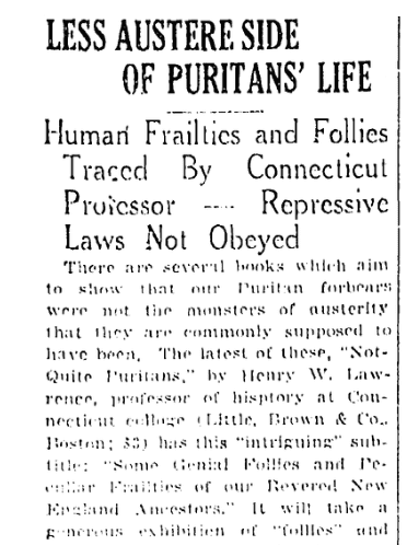 An article about fashion laws, Springfield Republican newspaper article 14 October 1928