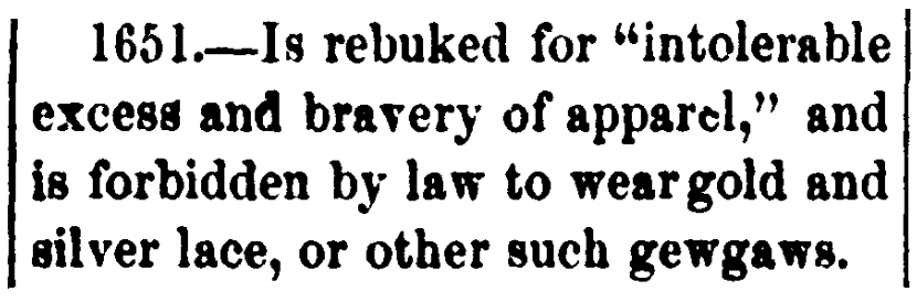 An article about fashion laws, Vineland Advertiser newspaper article 24 April 1875