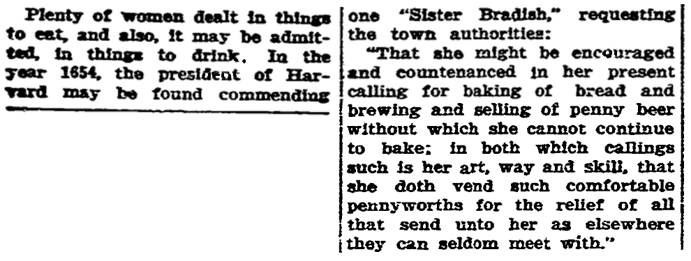 An article about women entrepreneurs in colonial America, 