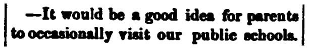 An article about public schools, Iola Register newspaper article 30 October 1875