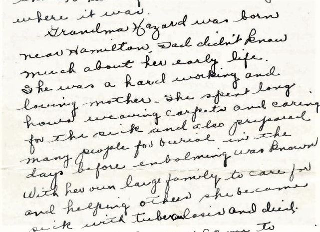 Photo: letter from Hazel June (Hazard) Church to Genevieve Sayre Hazard, 25 October 1951