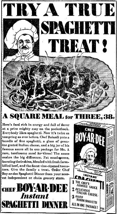 An article about Chef Boyardee, 