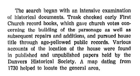 An article about the Salem Witch Trials, Boston Record American newspaper article 20 June 1971