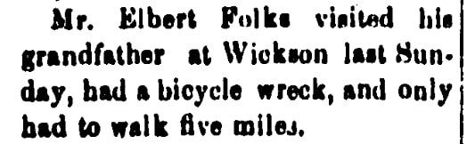 An article about visiting a grandfather, Bryan Daily Eagle newspaper article 8 December 1899