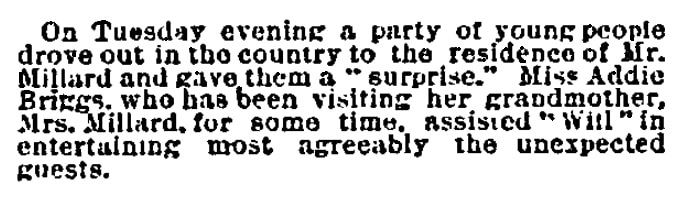 An article about visiting a grandmother, Daily Inter Ocean newspaper article 24 February 1877