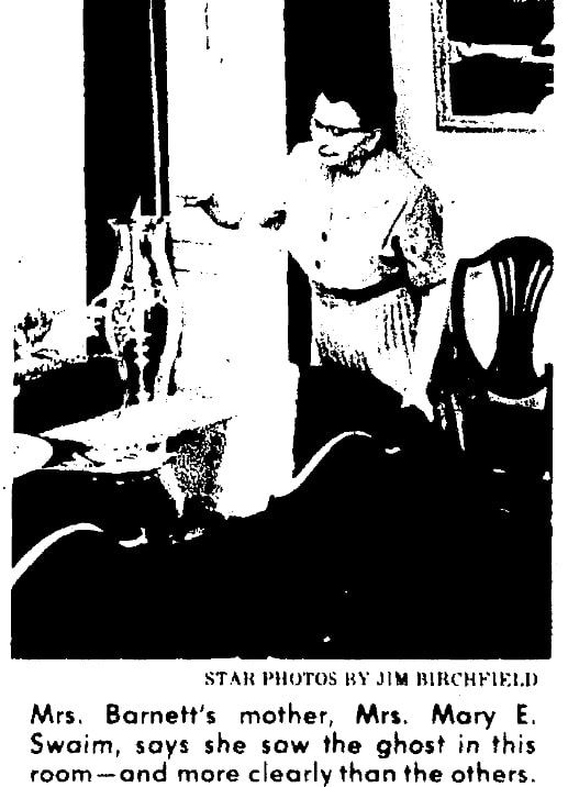 An article about the ghosts of "Dent's Palace," Evening Star newspaper article 21 February 1960
