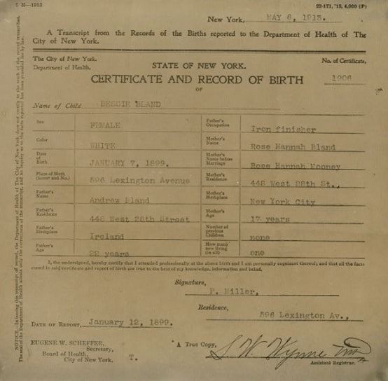 1911 Birth Certificates